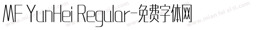 MF YunHei Regular字体转换